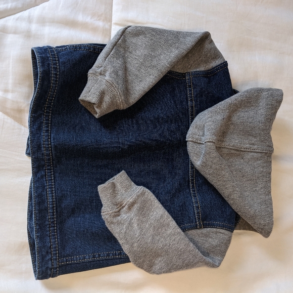 Carter's Hoodie with Faux Denim Vest - Picture 2 of 3